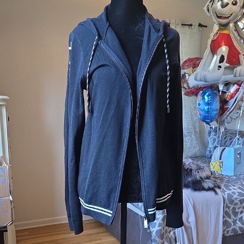 Women's Armani Exchange Black Zip-Up Hoodie, NWOT